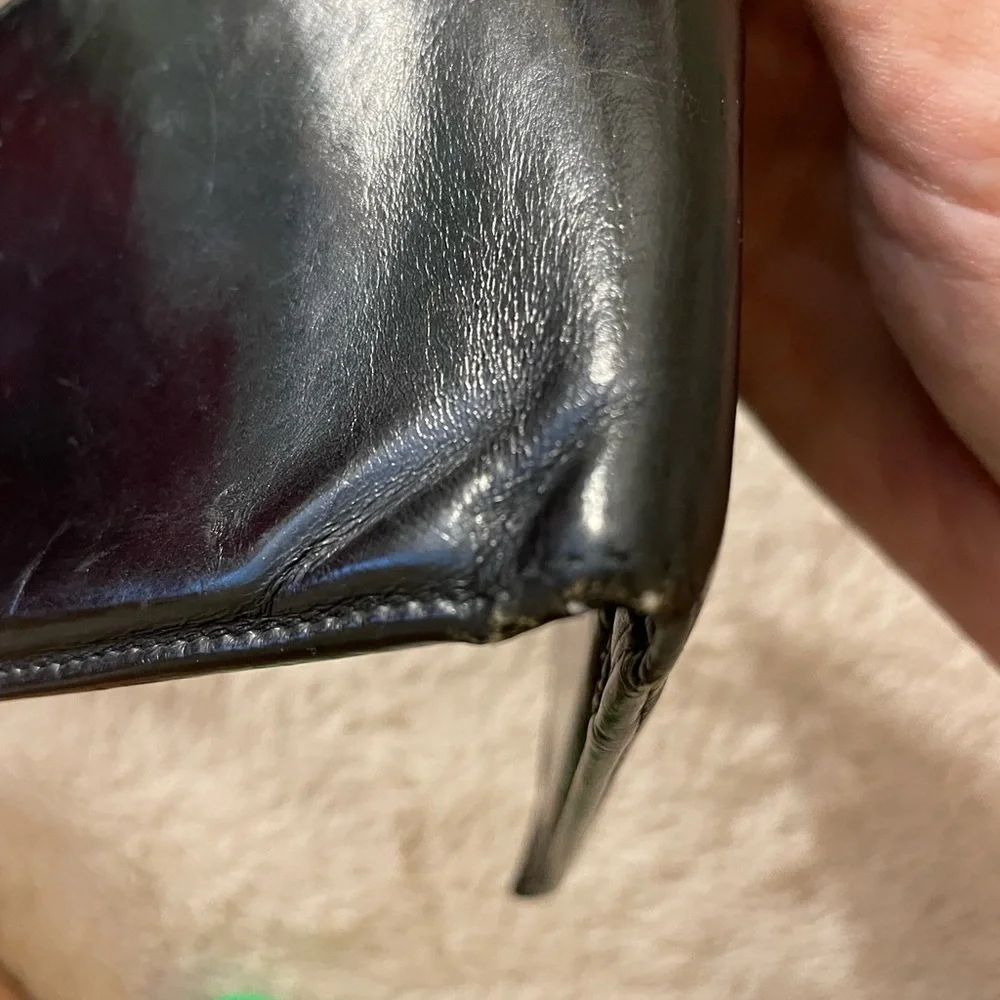 Men’s Black Patent Leather Gucci Wallet